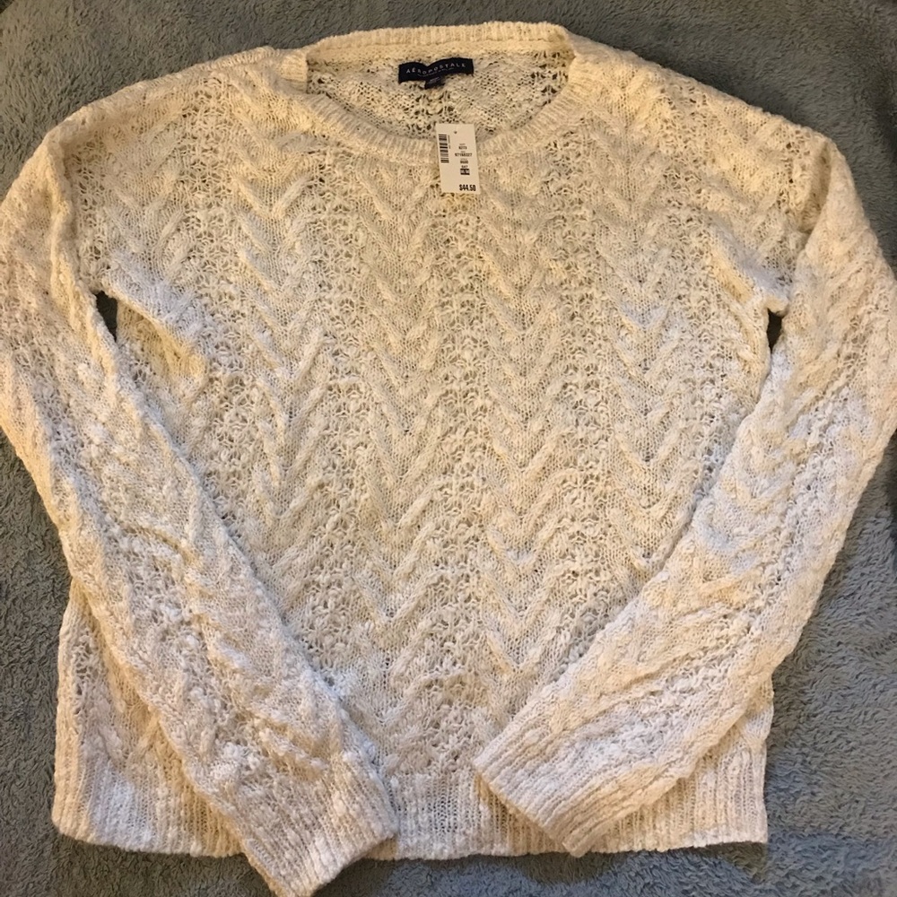 Aeropostale cream sweater, NWT